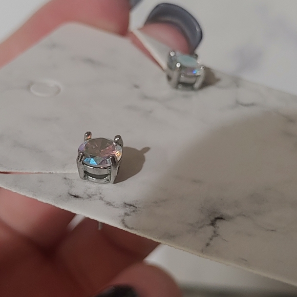 Iridescent Stud Earrings - Picture 4 of 4